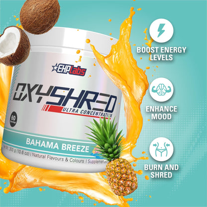 EHP Labs OxyShred Pre Workout Powder - Preworkout Powder with L Glutamine & Acetyl L Carnitine, Energy Boost Drink - Mango, 60 Servings Nirvana Guru