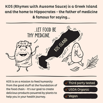 KOS Vegan Protein Powder Erythritol Free, Vanilla USDA Organic - Pea Protein Blend, Plant Based Superfood Rich in Vitamins & Minerals - Keto, Dairy Free - Meal Replacement for Women & Men, 28 Servings - Nirvana Guru