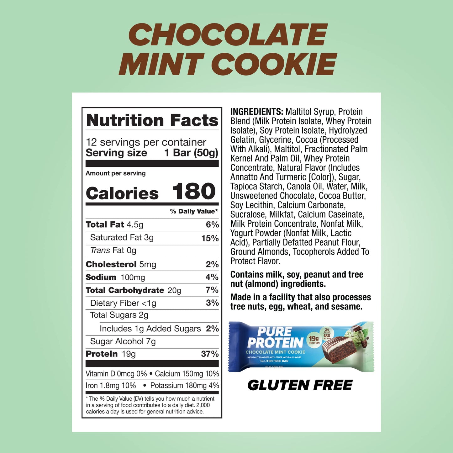 Pure Protein Bars, High Protein, Nutritious Snacks to Support Energy, Low Sugar, Gluten Free, Chocolate Deluxe, 1.76 oz., 12 Count(Pack of 1) (Packaging may vary)