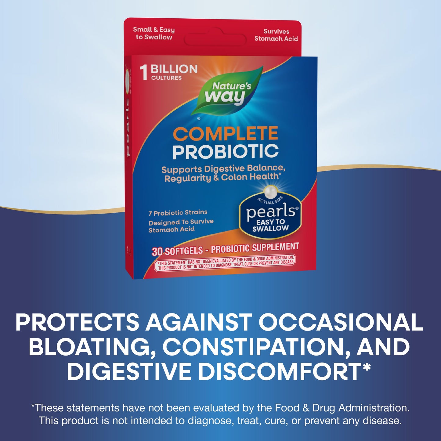Nature's Way Complete Probiotic Pearls, Supports Digestive Balance*, 1 Billion Live Cultures, Supplement for Men and Women, No Refrigeration Required, 90 softgels (Packaging May Vary) - Nirvana Guru