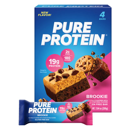 Pure Protein Bars, High Protein, Nutritious Snacks to Support Energy, Low Sugar, Gluten Free, Chocolate Deluxe, 1.76 oz., 12 Count(Pack of 1) (Packaging may vary)