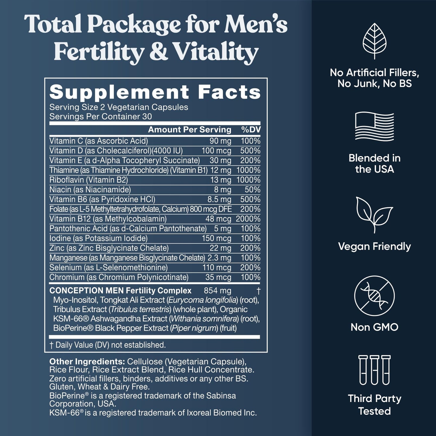 Conception Fertility Supplements for Women – Aids Ovulation, Hormonal Balance, & Regular Cycles – Prenatal Vitamin Support with Myo-Inositol, Folate, Folic Acid, Vitex – 60 Vegetarian Soft Capsules Nirvana Guru