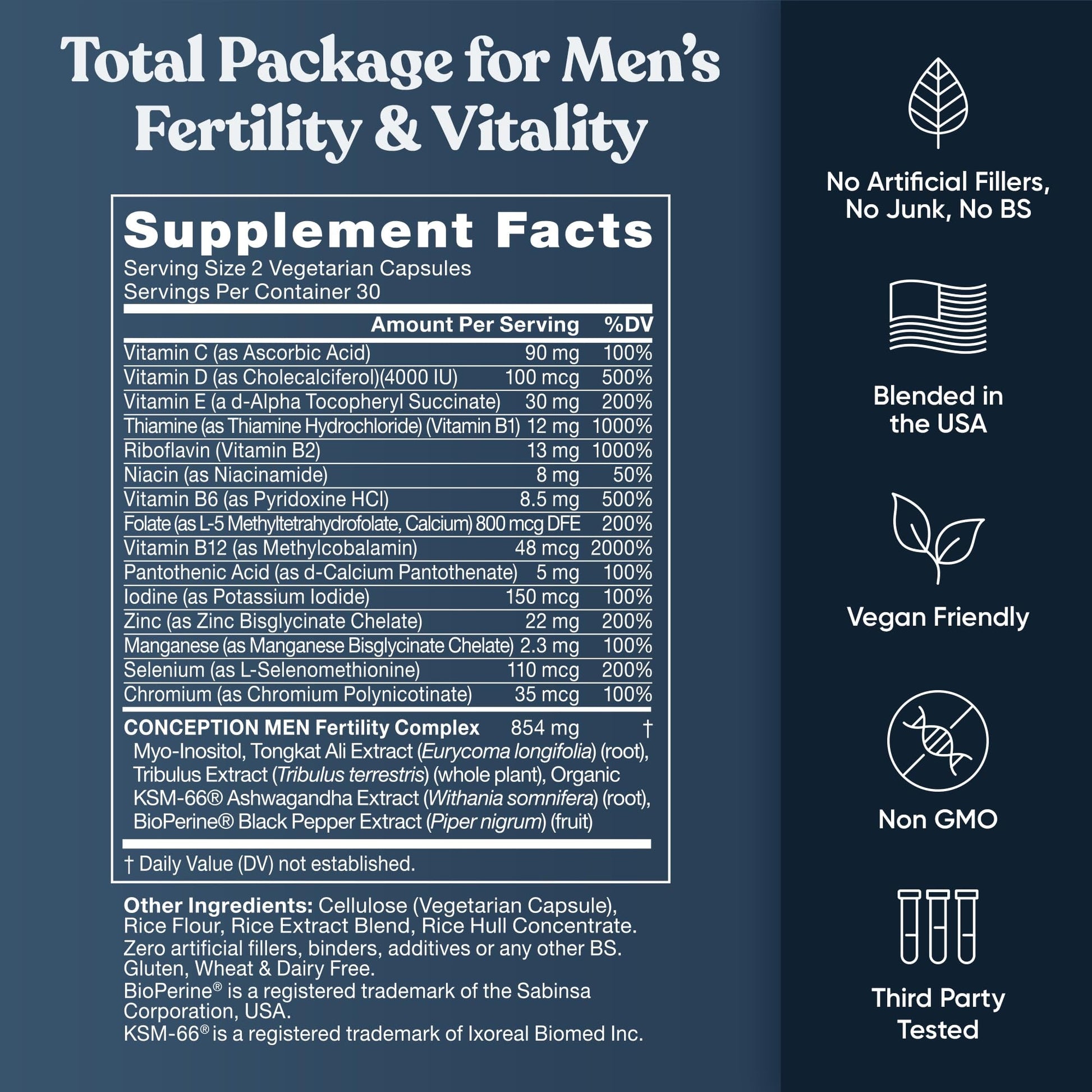 Conception Fertility Supplements for Women – Aids Ovulation, Hormonal Balance, & Regular Cycles – Prenatal Vitamin Support with Myo-Inositol, Folate, Folic Acid, Vitex – 60 Vegetarian Soft Capsules Nirvana Guru