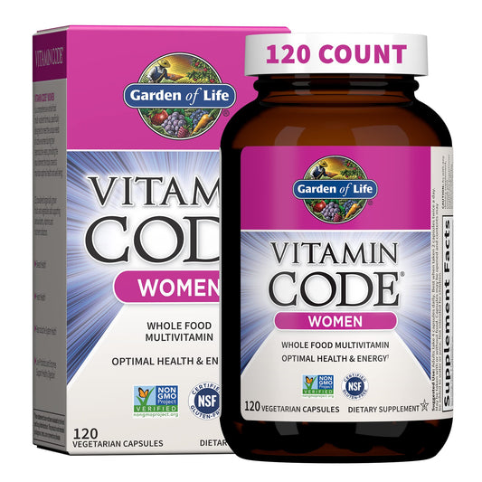 Garden of Life Multivitamin for Women, Vitamin Code Women's Multi - 120 Capsules, Whole Food Womens Multi, Vitamins, Iron, Folate not Folic Acid & Probiotics for Womens Energy, Vegetarian Supplements - Nirvana Guru