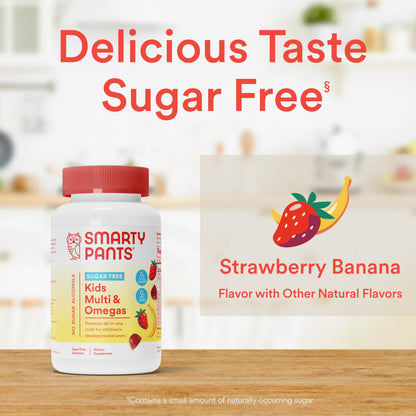 SmartyPants Organic Kids Multivitamin Gummies: Probiotics, Omega 3 (ALA), Vitamin D3, C, Vitamin B12, B6, A, K & Zinc for Immune Support, Biotin, Three Fruit Flavors, 120 Count (30 Day Supply) Nirvana Guru