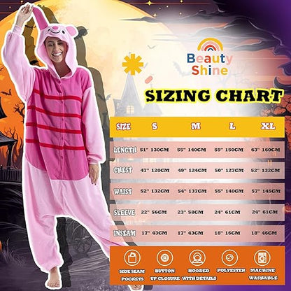 Beauty Shine Unisex Adult Onesie One Piece Pajamas Cosplay Cartoon Costume Halloween Christmas Sleepwear Jumpsuit Homewear nirvanaguru