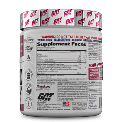 GAT SPORT Nitraflex Advanced Pre-Workout Powder, Increases Blood Flow, Boosts Strength and Energy, Improves Exercise Performance, (Blue Raspberry, 30 Servings) Nirvana Guru