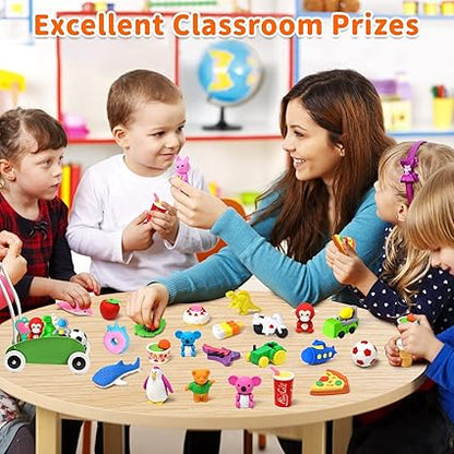 70 Pack Animal Erasers for Kids Bulk Desk Pets Classroom Prizes Treasure Box Toys for Classroom Supplies, 3D Puzzle Mini Erasers Pencil Eraser Back to School Supplies for Kids Party Favors (Random) nirvanaguru