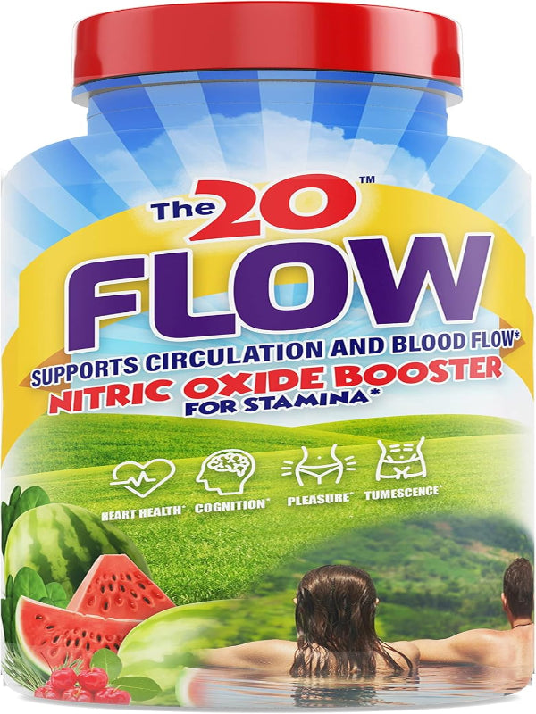 Flow - Nitric Oxide Supplement - 60 Capsules - L-Citrulline from Organic Watermelon, Organic Spinach, and Organic Acerola Cherries - for Heart, Brain, and Overall Health - No Gluten Nirvana Guru