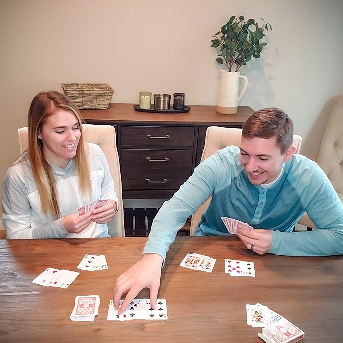 LotFancy Playing Cards, 12 Pack, Decks of Cards Bulk, Poker Size, Standard Index, for Blackjack, Euchre, Canasta Card Game, 6 Blue and 6 Red, Casino Grade Poker Cards nirvanaguru