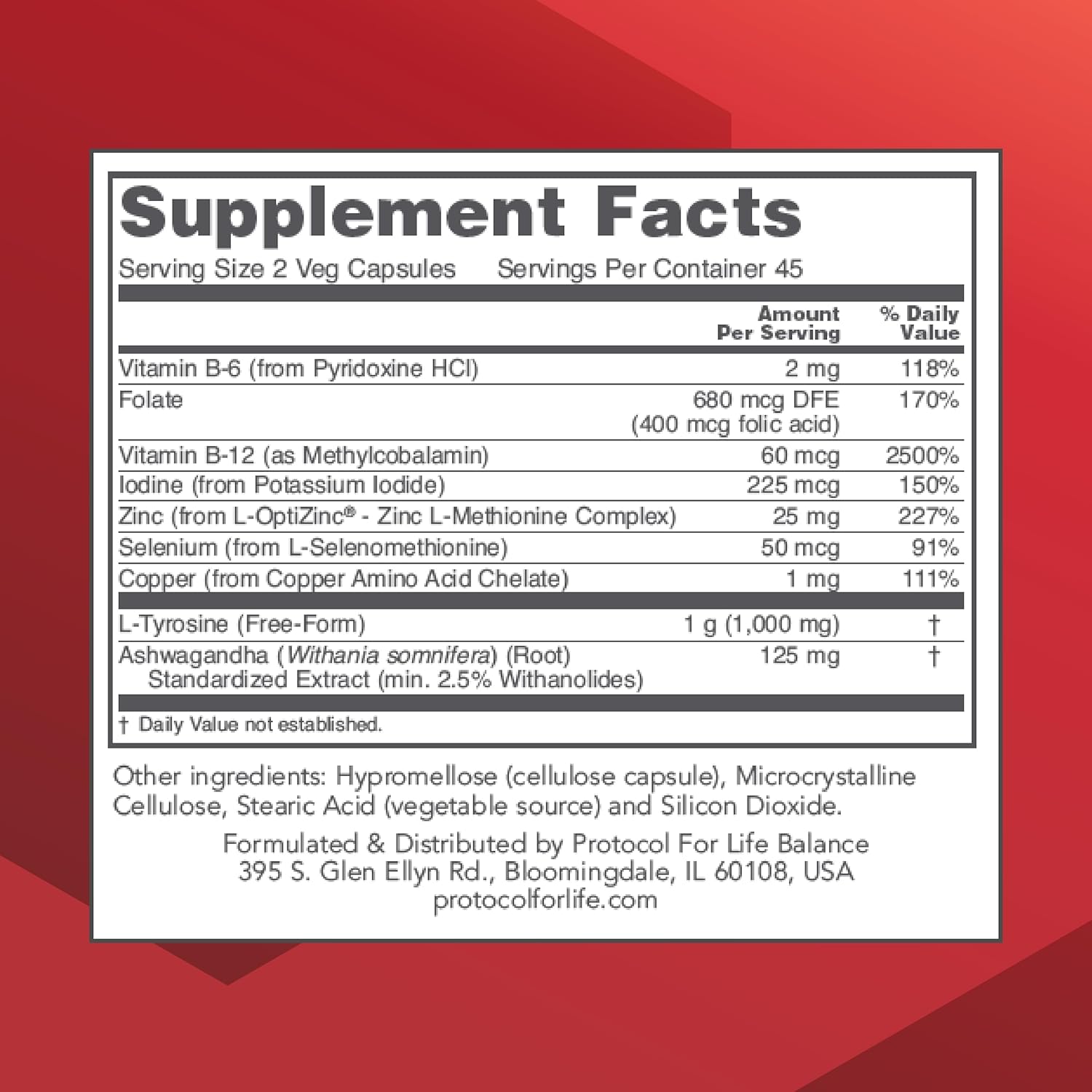 Protocol Ortho Thyroid - Supports Healthy Thyroid Function* - with Ashwagandha, Zinc & Selenium - Non-GMO & Kosher - 90 Veg Capsules Nirvana Guru