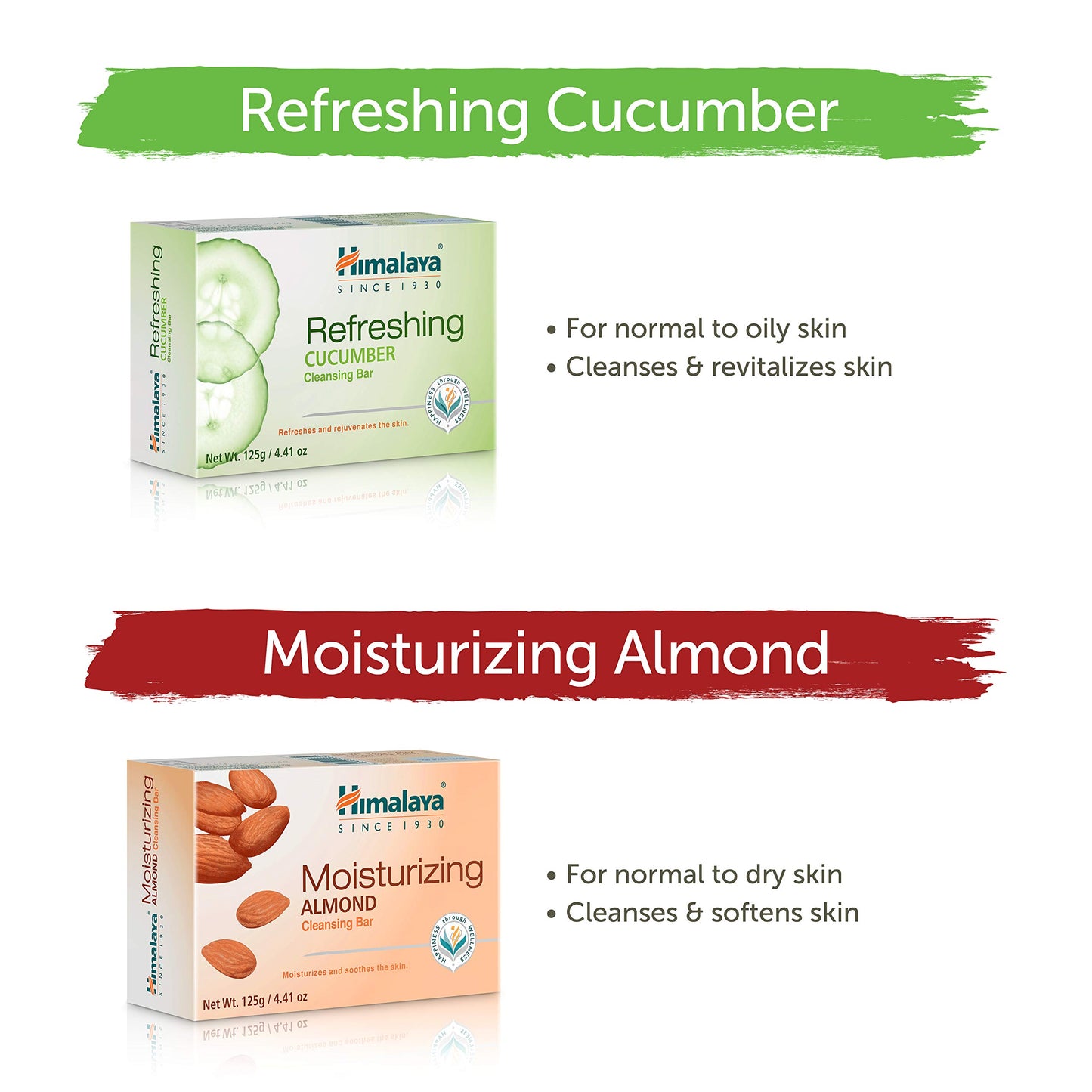 Himalaya Purifying Neem & Turmeric Cleansing Bar for Clean and Healthy Looking Skin, Free from Parabens, SLS and Phthalates, Gluten Free, Vegan, 125 g (4.41 oz), 6 Pack - Nirvana Guru