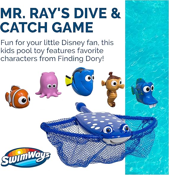 SwimWays Disney Finding Dory Mr. Ray's Dive and Catch Game, Bath Toys and Pool Party Supplies for Kids Ages 5 and Up nirvanaguru