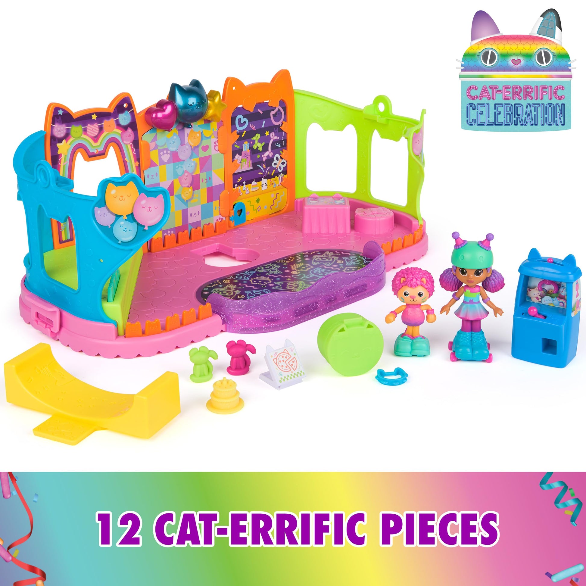 Gabby's Dollhouse, 14 Pc Celebration Dollhouse, 25-Inches Tall, with Toy Figures, Doll House Furniture & 10 Sounds, Kids Toys for Girls & Boys Ages 3+ Nirvana Guru