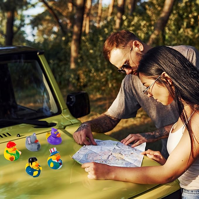 JOYIN 30 Pcs Rubber Ducks, Random Assortment Ducks Bulk with Mesh Carry Bag, Mini Rubber Duckies for Baby Bath Toys, Kids Toddler Summer Pool Toys Birthday Gifts Party Favors nirvanaguru