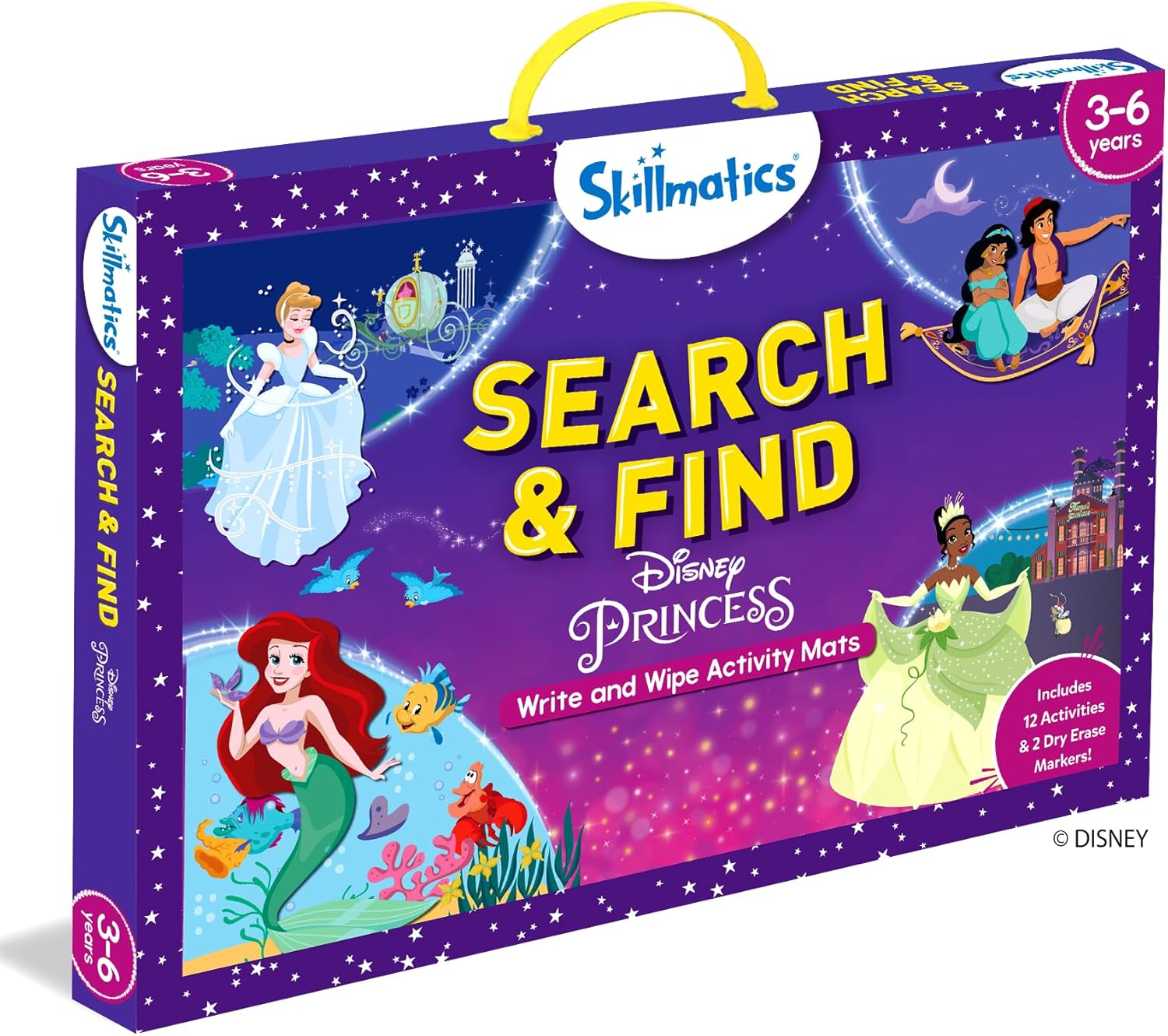 Skillmatics Search and Find Disney Princess Educational Game - Reusable Preschool Learning Activities, Perfect for Toddlers & Kids Who Love Toys, Art & Crafts, Gifts for Boys & Girls Ages 3, 4, 5, 6 Nirvana Guru