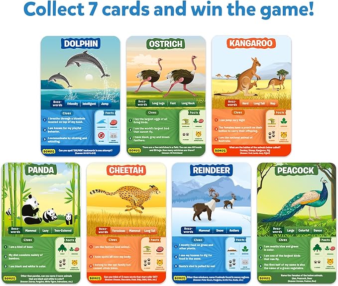 Skillmatics Guess in 10 Animal Planet, Card Game, Perfect for Boys, Girls, Kids, Teens, Adults Who Love Animals, Trivia Games, Travel Games, Gifts for Ages 6, 7, 8, 9, 10, and Up nirvanaguru