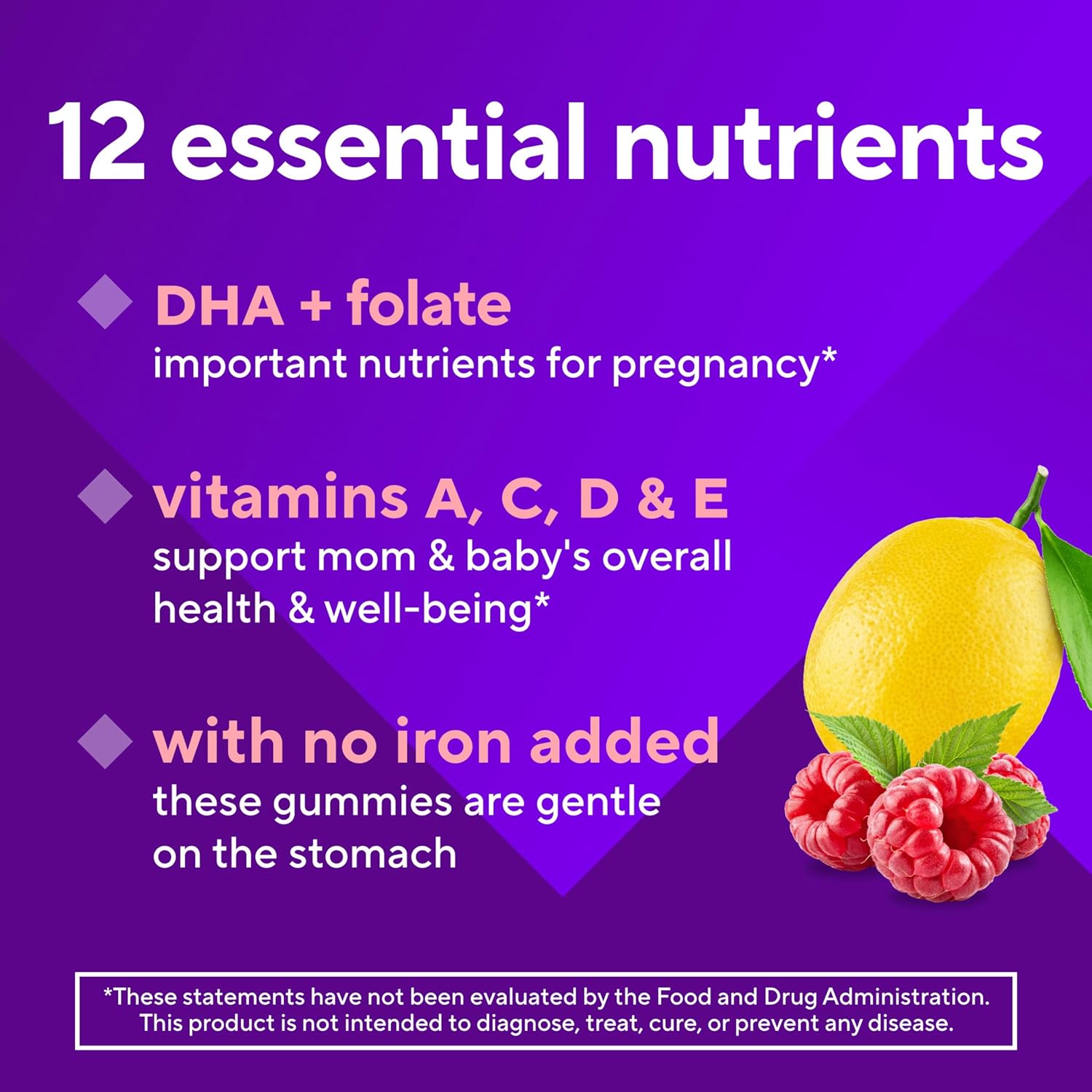 vitafusion PreNatal Gummy Vitamins, Raspberry Lemonade Flavor, Prenatal Vitamin Supplement for Women with Folate and DHA, 45 Day Supply, 90 Count Nirvana Guru