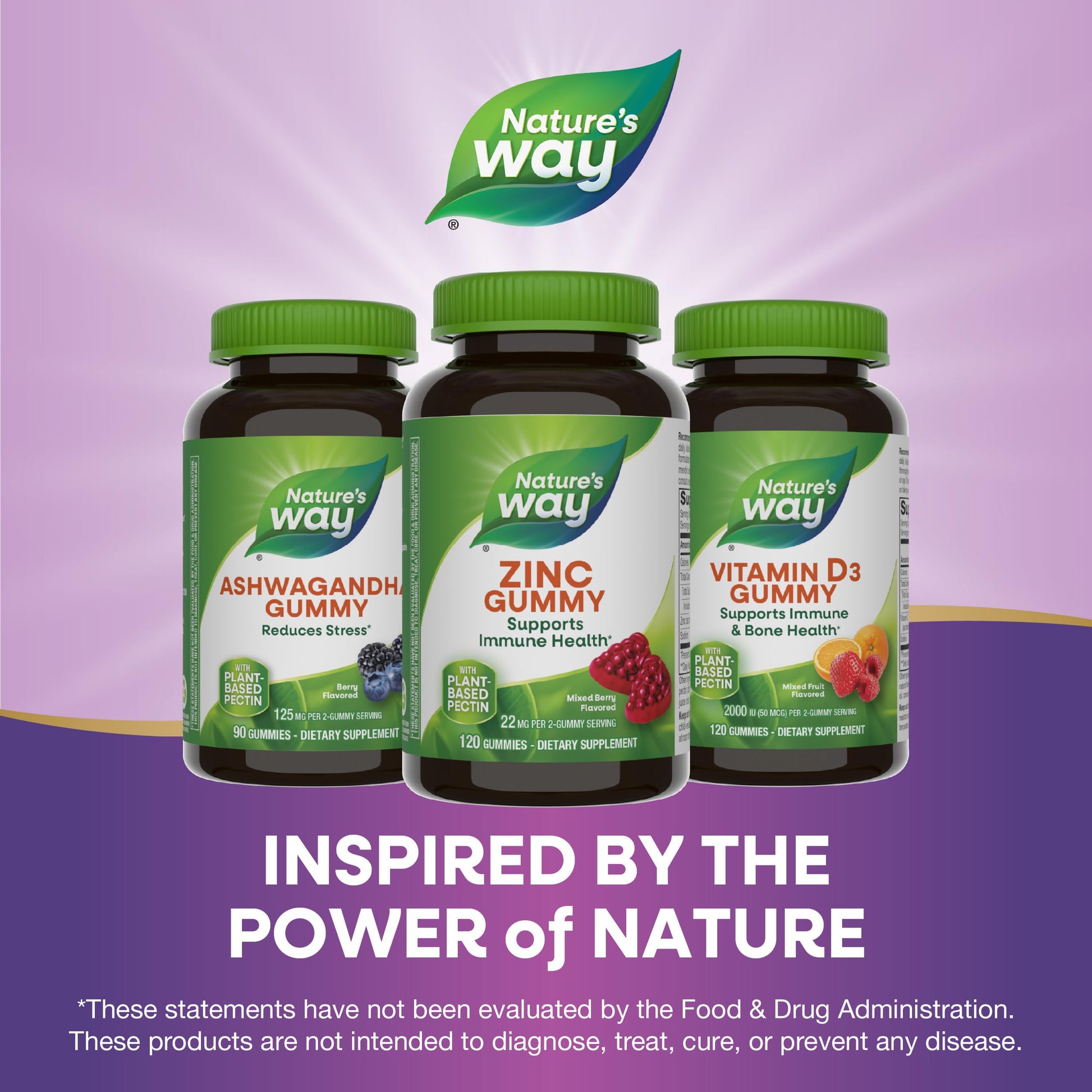 Nature's Way Zinc Gummies, Daily Immune Support Gummies*, 100% Daily Value Zinc per Gummy, Mixed Berry Flavored, 120 Gummies - Nirvana Guru
