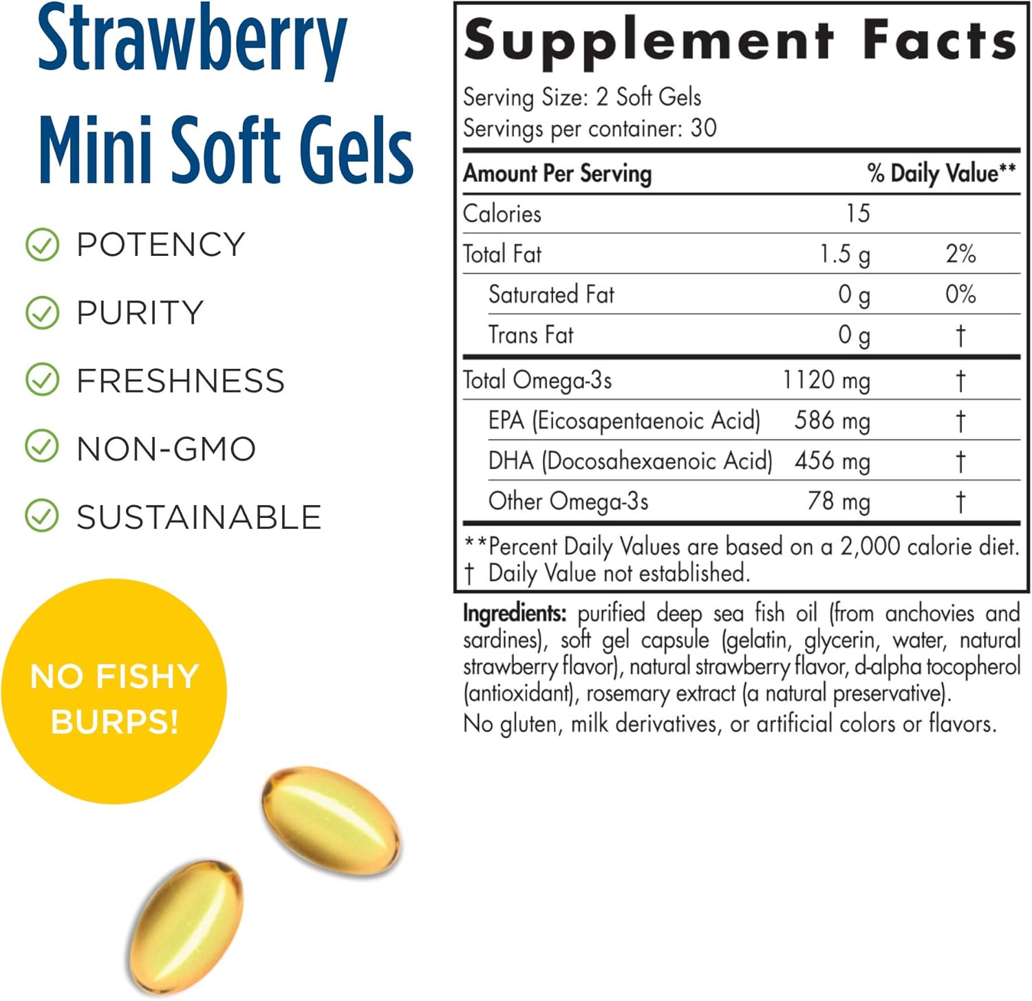 Nordic Naturals ProOmega 2000 Jr., Strawberry Flavor - 60 Soft Gels - 1120 mg Omega-3 - Ultra Potent Fish Oil - EPA & DHA - Promotes Brain, Heart, & Immune Health - Non-GMO - 30 Servings - Nirvana Guru