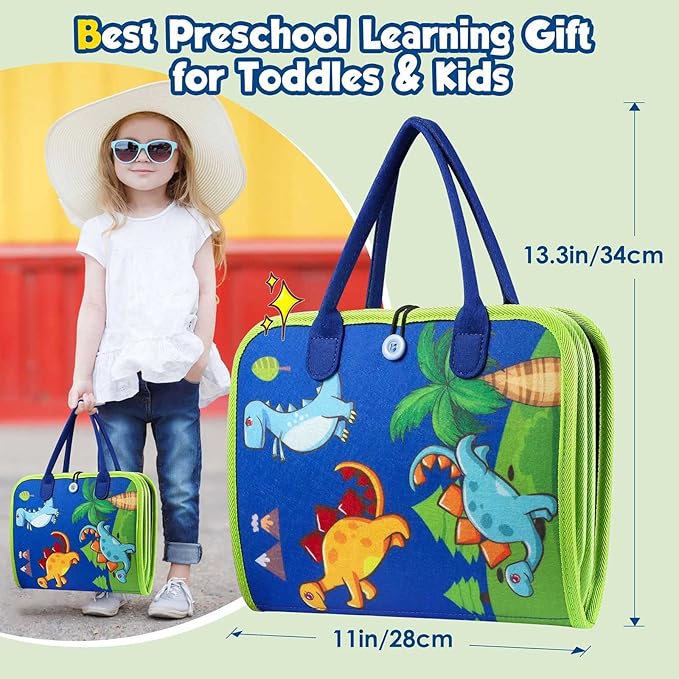 Winblo Toddler Busy Board - Montessori Toys for Toddler Boy Birthday Gift, Educational Learning Sensory Busy Book for Toddler Boys, Toddlers Activities Travel Toys for Airplane Car nirvanaguru