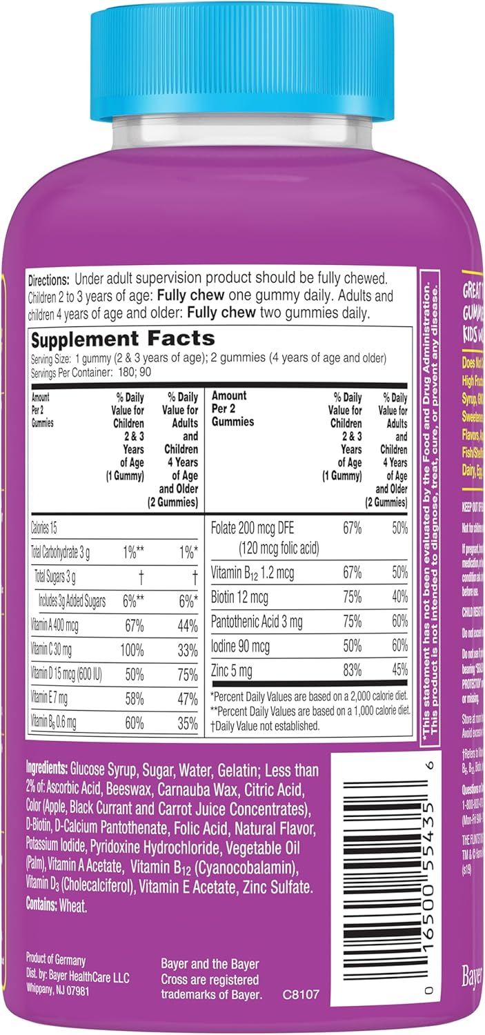 Flintstones Vitamins Complete Gummies, Kids Vitamins with Vitamin C for Toddlers and Children, Kids Multivitamin with Vitamin A, B6, B12, E & Zinc, 180 Count Nirvana Guru