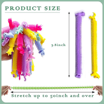 30 Pack Stretchy Strings Fidget Toys - Vibrant Sensory Toys Bulk for Kids and Adults Stress Relief - Anti-Anxiety Autism Toys - Perfect for Children's Day, Birthday Gifts, Party Favors nirvanaguru