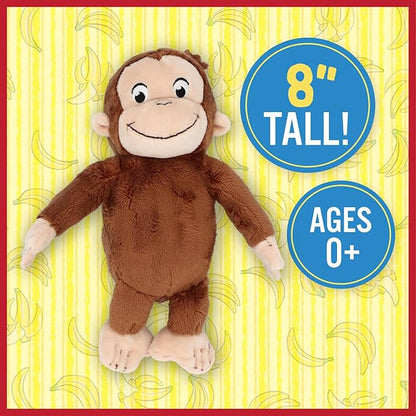KIDS PREFERRED Curious George Monkey Stuffed Animal Plush Toys Soft Cutest Cuddle Plushie Gifts for Baby and Toddler Boys and Girls - 8 Inches nirvanaguru