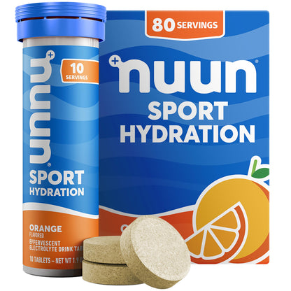 Nuun Sport Electrolyte Tablets with Magnesium, Calcium, Potassium, Chloride & Sodium, Gluten Free & Vegan, Strawberry Lemonade, 4 Pack (40 Servings Total)