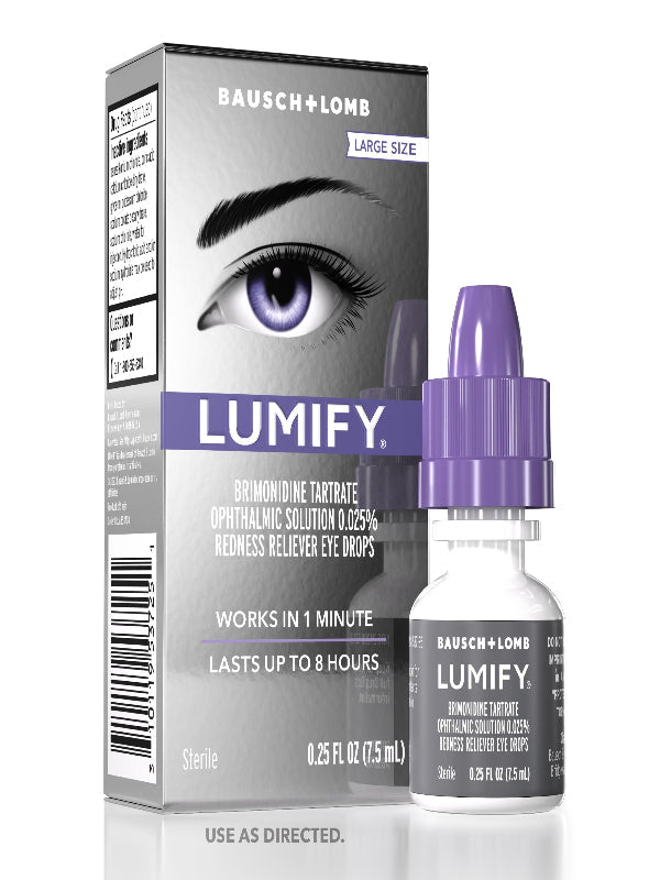 LUMIFY Eye Drops for Red Eyes, Redness Reliever for Brighter Looking Eyes, Works in 1 Minute & Lasts Up to 8 Hours, Eye Drops, 0.25 Fl Oz (7.5mL), Packaging May Vary Nirvana Guru