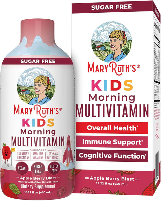 MaryRuth's Kids Liquid Morning Multivitamin | Kids Multivitamin | Immune Support | Vitamin C & D | Kids Vitamins | Kids Vitamins multivitamin | Vegan | 30-180 Servings | 15.22 fl oz - Nirvana Guru