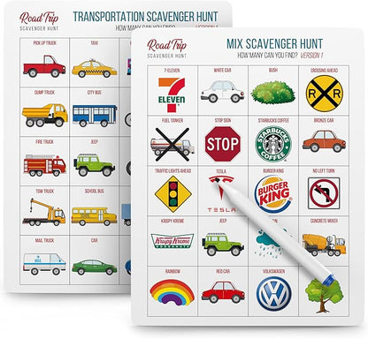WELL BALANCED Car Bingo - Road Trip Essentials: Car Activities and Games for Kids Ages 4-8 nirvanaguru