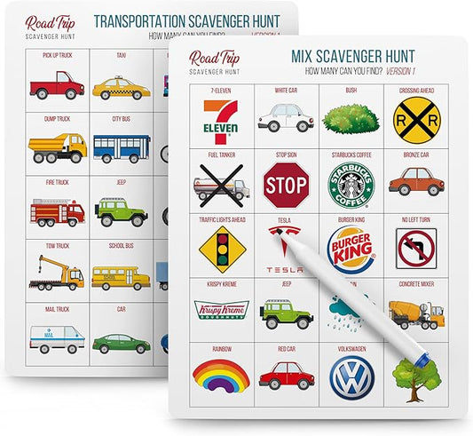 WELL BALANCED Car Bingo - Road Trip Essentials: Car Activities and Games for Kids Ages 4-8 nirvanaguru