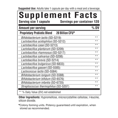 Innate Response Formulas Flora 20-14 Ultra Strength - Probiotic Supplement with 20 Billion CFU - 14 Probiotic Strains - Vegetarian and Non-GMO - Made Without 9 Food Allergens - 60 Capsules Nirvana Guru