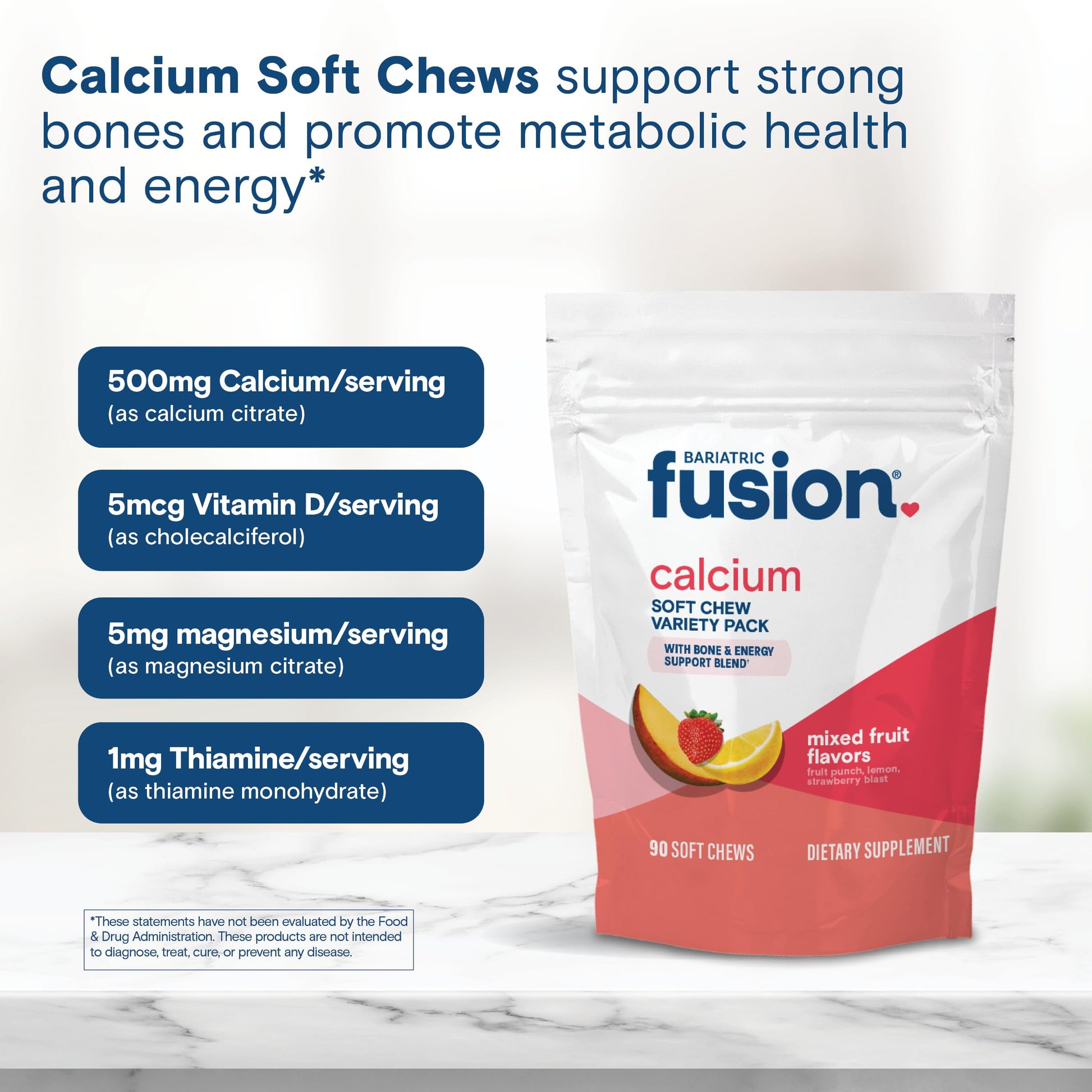 Bariatric Fusion Bariatric Calcium Chews | Calcium Citrate with Vitamin D3 Calcium Supplement Bariatric Vitamin | Sugar Free Calcium Citrate Chewable | Calcium Citrate 500mg | Caramel | 60 Count Nirvana Guru