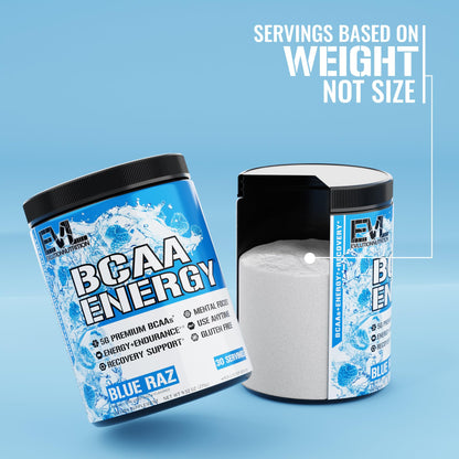EVL BCAAs Amino Acids Powder - BCAA Energy Pre Workout Powder for Muscle Recovery Lean Growth and Endurance - Rehydrating Post Workout Recovery Drink with Natural Caffeine - Pink Lemonade Nirvana Guru