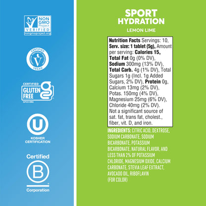 Nuun Sport Electrolyte Tablets with Magnesium, Calcium, Potassium, Chloride & Sodium, Gluten Free & Vegan, Strawberry Lemonade, 4 Pack (40 Servings Total)