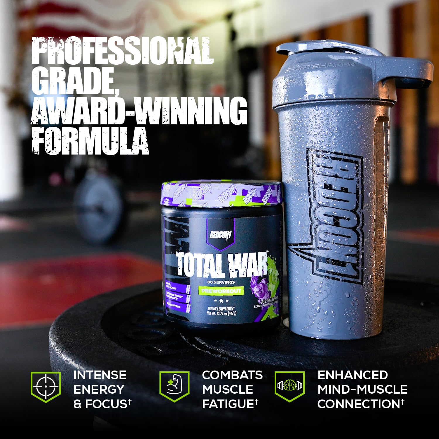 REDCON1 Total War Pre Workout Powder, Blue Lemonade - Beta Alanine + Citrulline Malate Keto Friendly Preworkout for Men & Women with 320mg of Caffeine - Fast Acting (30 Servings) Nirvana Guru