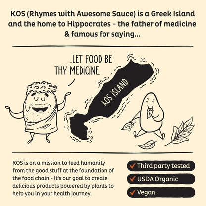 KOS Vegan Protein Powder Erythritol Free, Vanilla USDA Organic - Pea Protein Blend, Plant Based Superfood Rich in Vitamins & Minerals - Keto, Dairy Free - Meal Replacement for Women & Men, 28 Servings - Nirvana Guru
