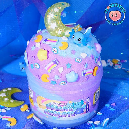 Peachybbies Dreamy Axolotl Cloud Slime - Made in USA Premium, 100% Authentic, 7 oz., Scented for Kids, ASMR, Axolotl Gifts, Slime Charms, Fidget Toys nirvanaguru