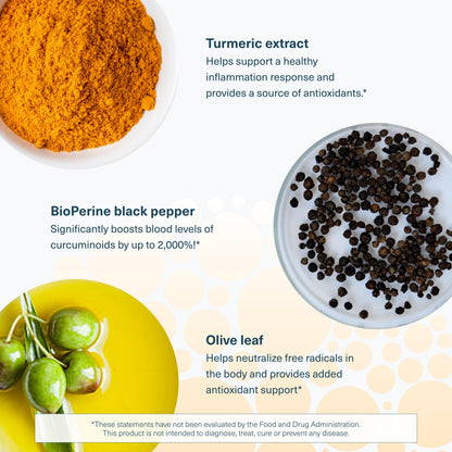 Youtheory Turmeric Advanced - 450 mg Turmeric Supplement - with 15 mg Black Pepper & 300 mg Olive Leaf Extract - Curcumin Joint Support* - Soy, Dairy & Gluten Free - 120 Vegetarian Tablets - Nirvana Guru