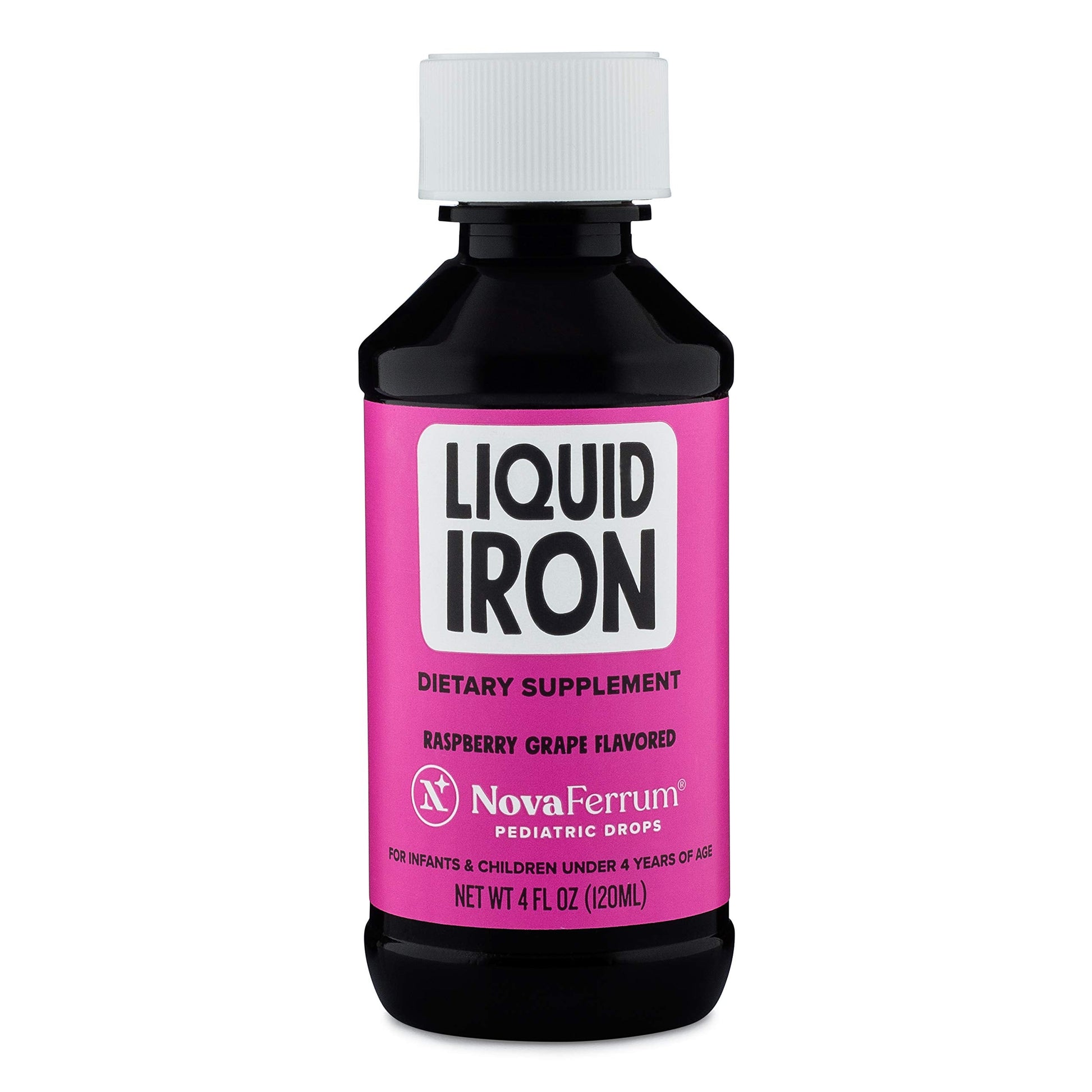 NovaFerrum Yummy | Pediatric Drops Liquid Iron Supplement for Infants and Toddlers | Liquid Iron for Kids | 15mg of Iron Per 1mL Dose | Ages 4 & Under | Gluten Free Certified | Sugar-Free | Raspberry Nirvana Guru