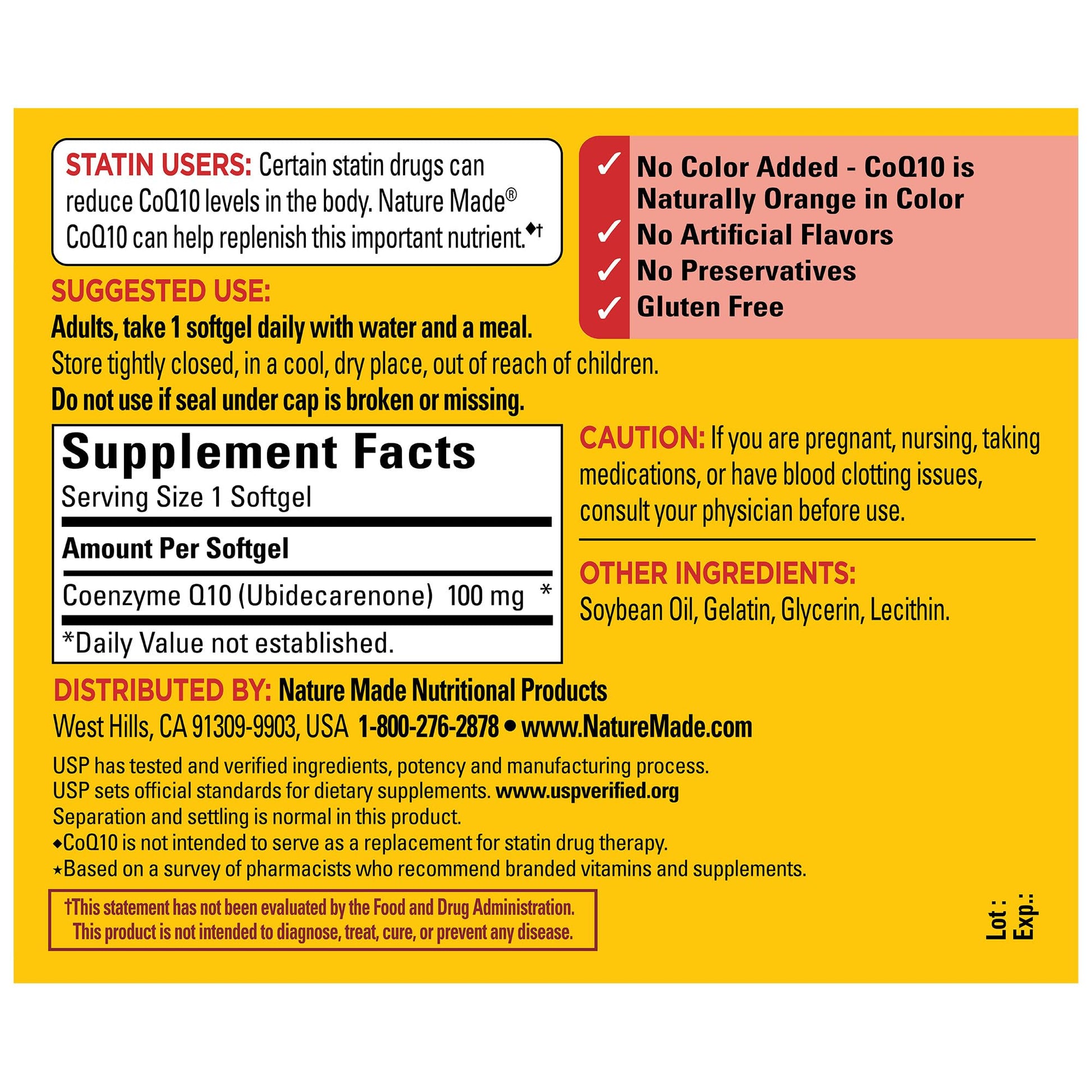Nature Made CoQ10 100mg, Dietary Supplement for Heart Health Support, 120 Softgels, 120 Day Supply - Nirvana Guru