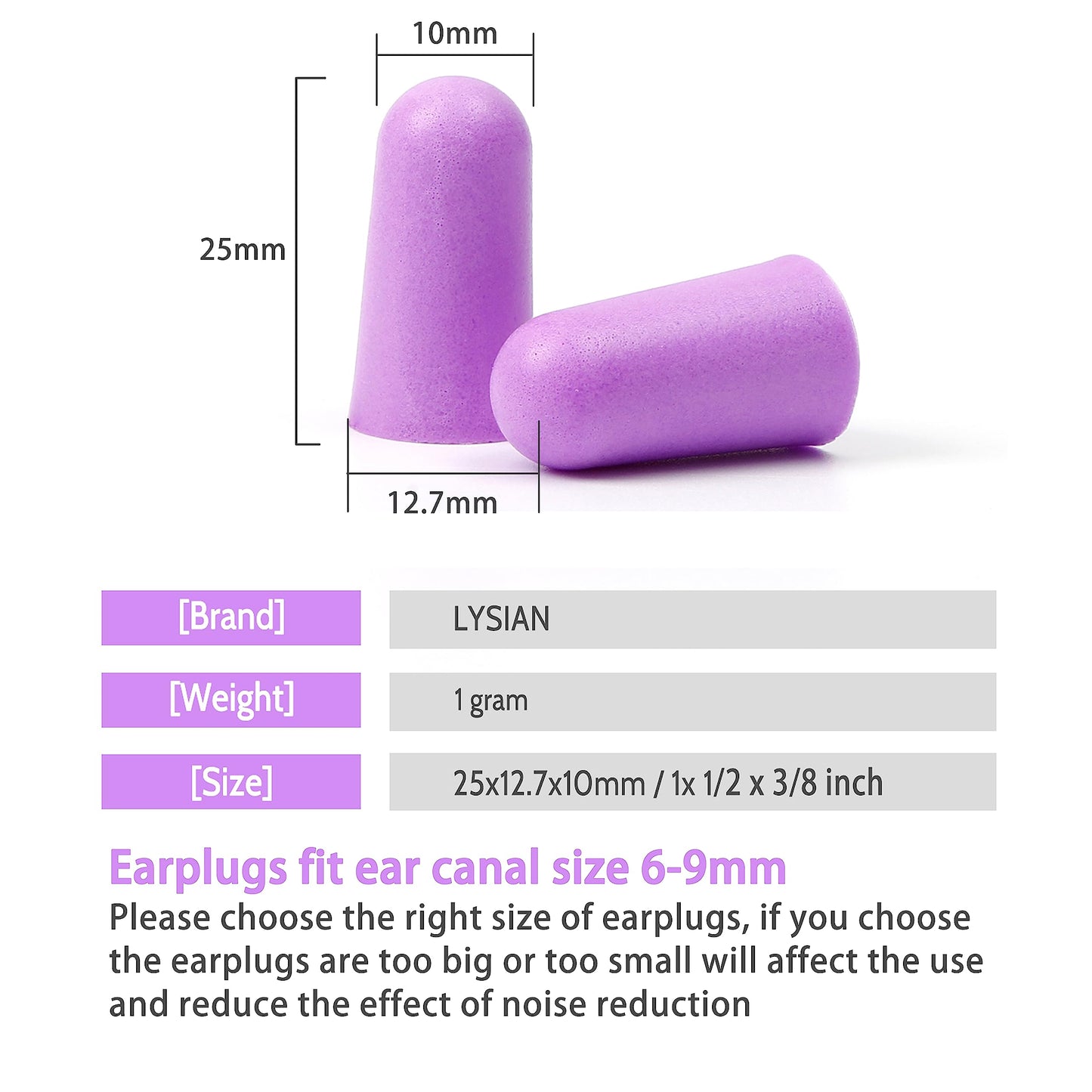 LYSIAN Ultra Soft Foam Earplugs Sleep, Noise Cancelling Ear Plugs for Sleeping, Shooting,Travel and Work-38dB SNR 31dB NRR Sound Blocking-60 Pairs Pack (Lake Blue)