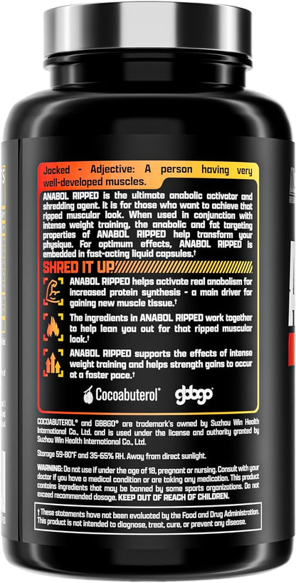 Nutrex Research Anabol Ripped & Nighttime PM Muscle Builder and Shredding Combo Nirvana Guru
