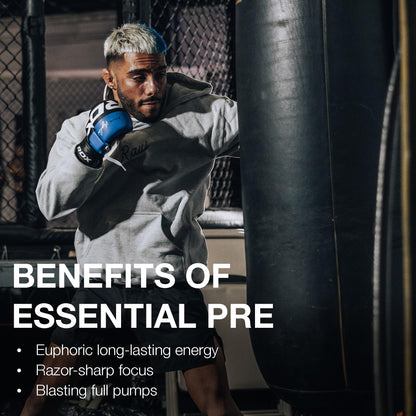 RAW Nutrition - Essential Pre - Chris Bumstead Pre Workout Formula, Sports Nutrition Pre-Workout Powders | Men & Womens Drink, Energy Powder for Working Out (Peach Mango)