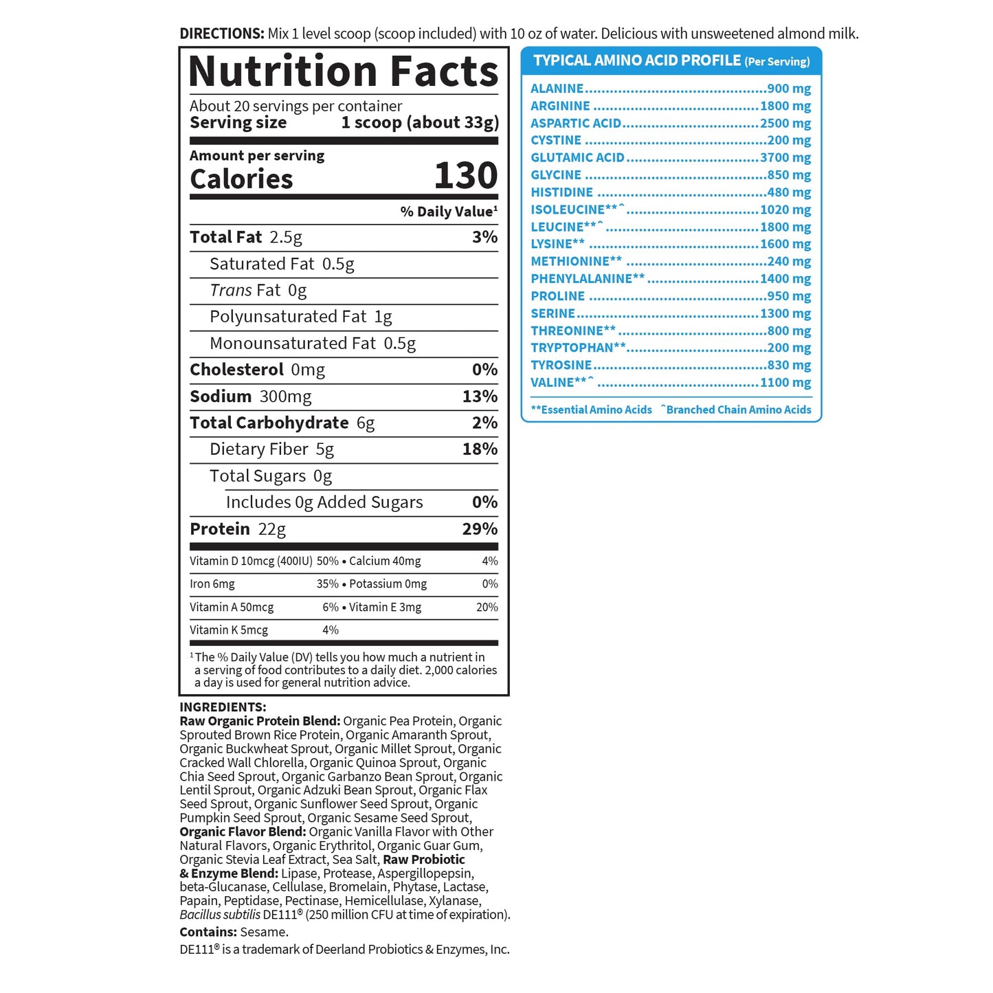 Vegan Protein Powder - Chocolate Organic Protein Powder, 22g Plant Based Protein & BCAAs, Probiotics & Digestive Enzymes - Garden of Life, Gluten & Lactose Free 1.5 LB - Nirvana Guru