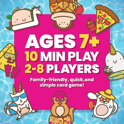 Taco Cat Goat Cheese Pizza Pool Edition Wildly Entertaining Waterproof Card Game for Outdoor Game Days | Easy to Play with 10 Minute Rounds | Fun for Kids, Teens, Adults, and Families | 2-8 Players nirvanaguru