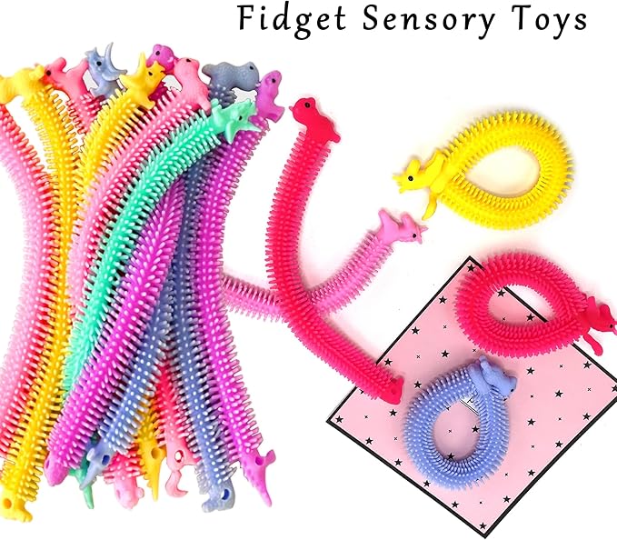 30 Pack Stretchy Strings Fidget Toys - Vibrant Sensory Toys Bulk for Kids and Adults Stress Relief - Anti-Anxiety Autism Toys - Perfect for Children's Day, Birthday Gifts, Party Favors nirvanaguru