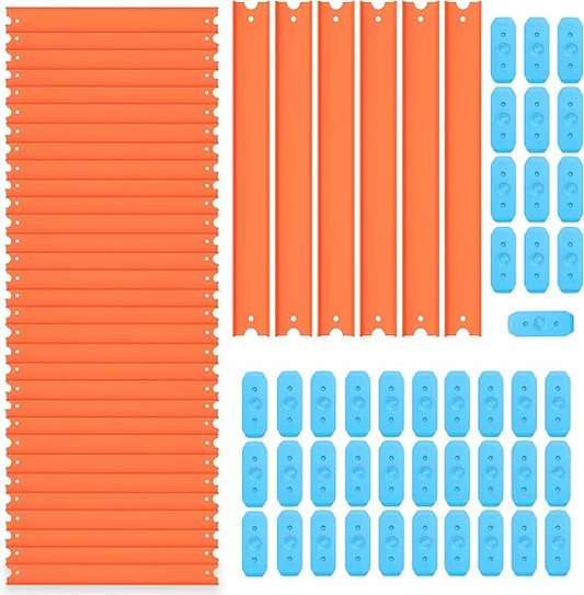 Replacement Track Set Building Pieces for Hot Wheels Toy Cars 86-Piece Straight Track Set, Connectors Included, 40 Feet of Track nirvanaguru